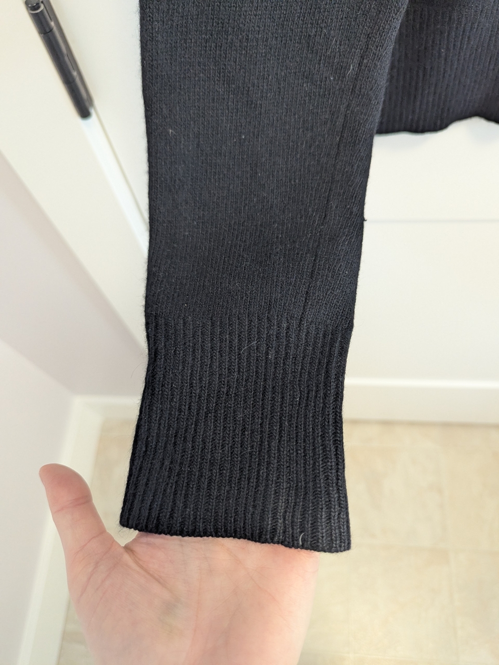 Banana Republic Lambswool Angora Cardigan Black Soft Fuzzy Knit Button - Picture 6 of 8